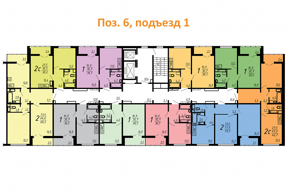 Поз. 6, подъезд 1