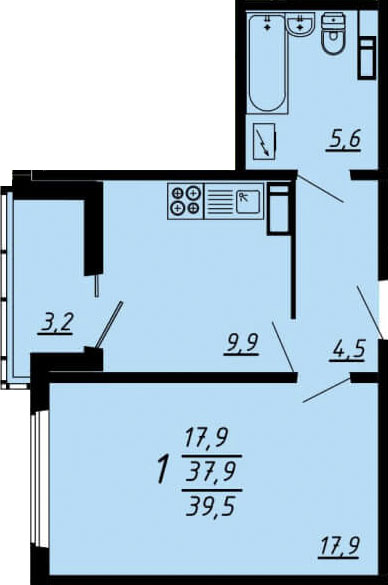Планировка 1-комн.
