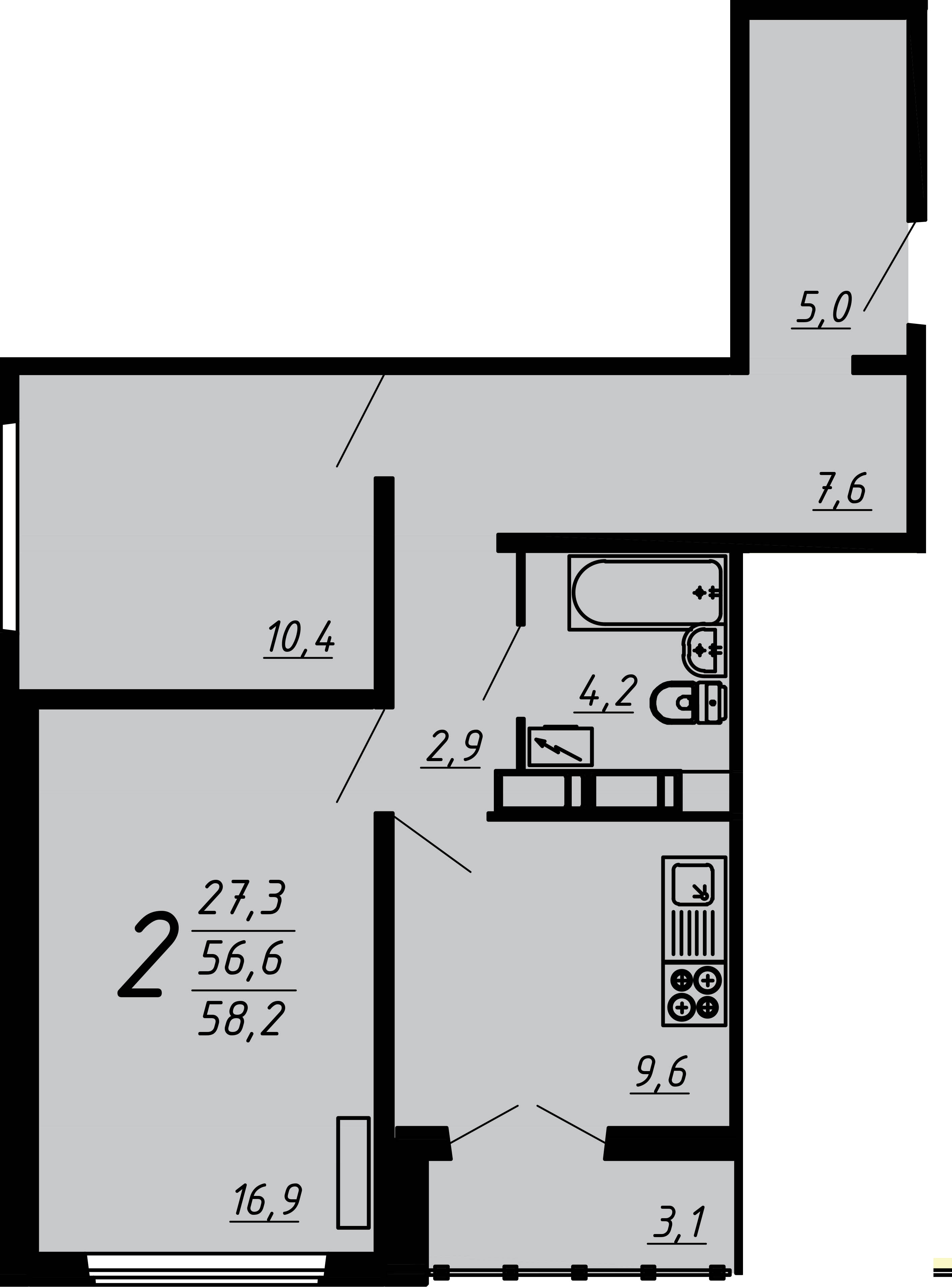 Планировка 2-комн.